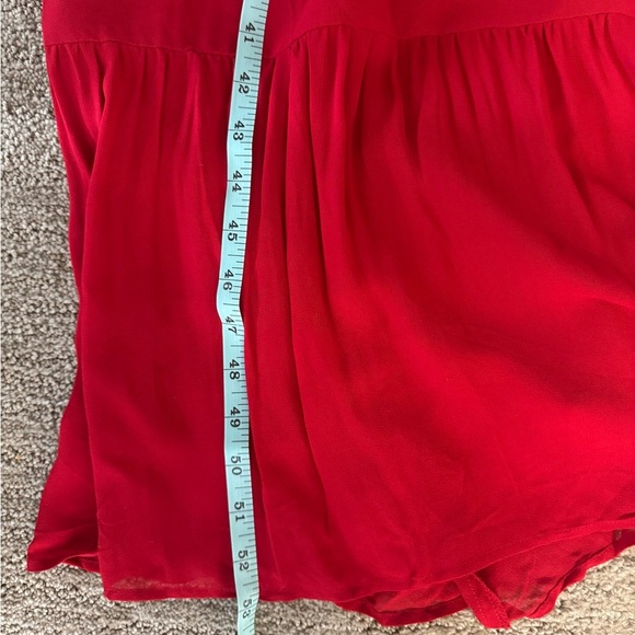 - Reformation Ruffle Trim Red Midi Dress - Picture 9 of 9